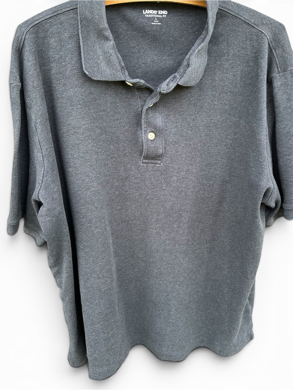 Lands' End Men's Dark‎ Gray Polo Shirt
